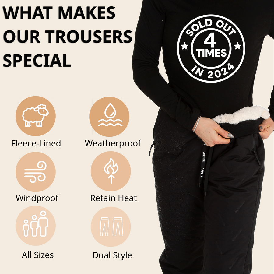 Cuddlr Shield – Fleece-Lined Weatherproof Trousers
