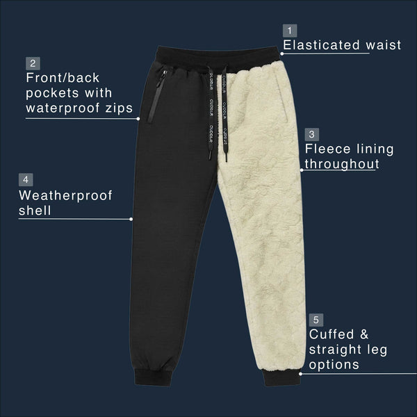 Cuddlr Shield – Fleece-Lined Weatherproof Trousers