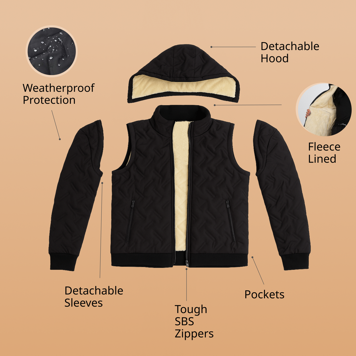 Cuddlr Adapt - 2-in-1 Jacket